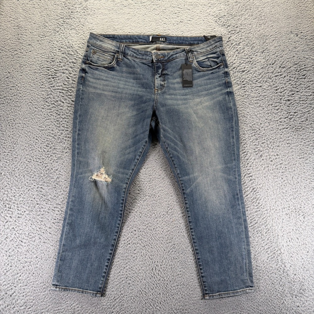 Kut from the Kloth Catherine Jeans Womens‎ 16W Blue Cotton Denim Ankle Straight